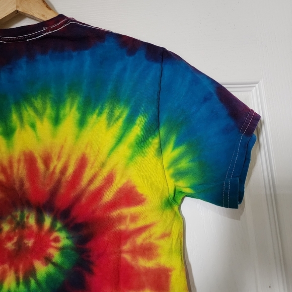 Colortone Rainbow swirl short sleeve tie dye shirt Size Adult M - Picture 8 of 11